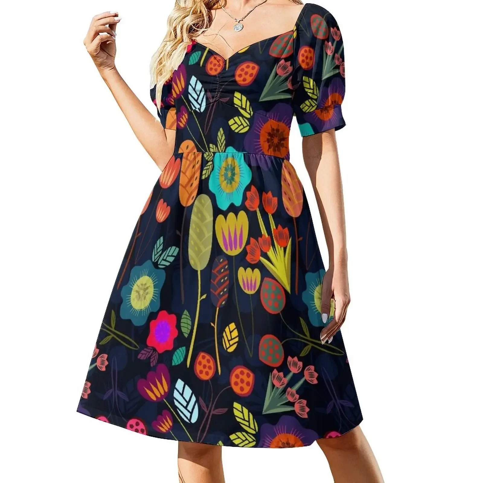 Magical night garden Short-Sleeved Dress elegant guest wedding dress long sleeve dresses
Magical night garden Short-Sleeved Dress elegant guest wedding dress long sleeve dresses