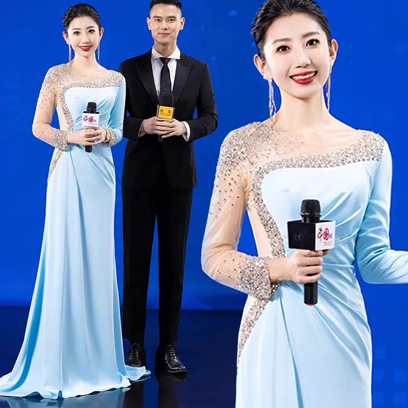 Элегантное длинное вечернее платье для женщин: модное, стройнящее, для выступлений, для ведущих, новинка 2025 года, сексуальная юбка миди
Элегантное длинное вечернее платье для женщин: модное, стройнящее, для выступлений, для ведущих, новинка 2025 года, сексуальная юбка миди