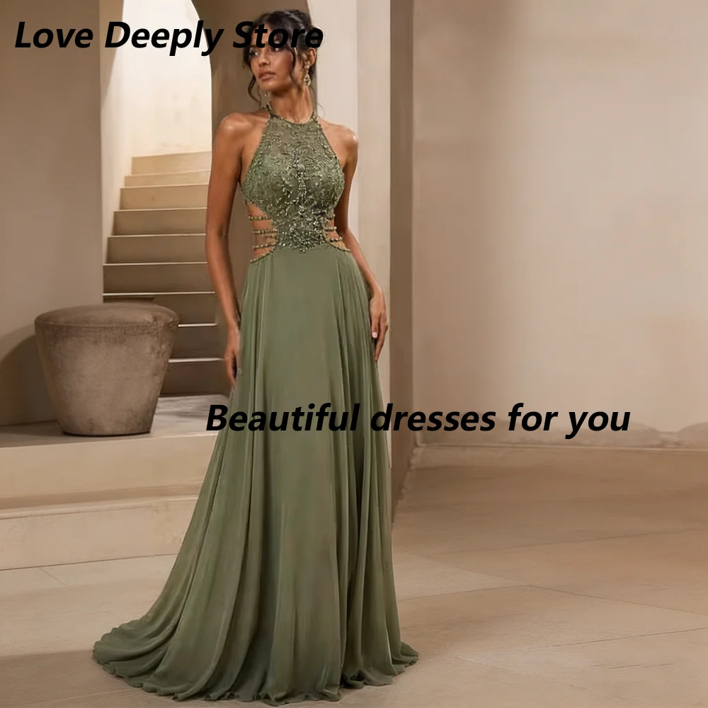 Sexy Green Prom Dresses for Woman Customized O-Neck Sleeveless Crystal Pleats Chiffon A Line Floor Length Formal Party Dresses
Sexy Green Prom Dresses for Woman Customized O-Neck Sleeveless Crystal Pleats Chiffon A Line Floor Length Formal Party Dresses