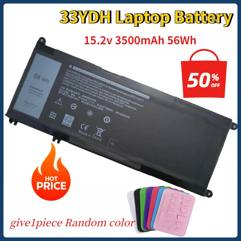 Аккумулятор для ноутбука 33YDH для Dell Inspiron 15 7577 17 7773 7778 7779 7786 3579 5587 7588 3590 3779 99NF2 подходит для ноутбука 56 Втч 15,2 В
Аккумулятор для ноутбука 33YDH для Dell Inspiron 15 7577 17 7773 7778 7779 7786 3579 5587 7588 3590 3779 99NF2 подходит для ноутбука 56 Втч 15,2 В