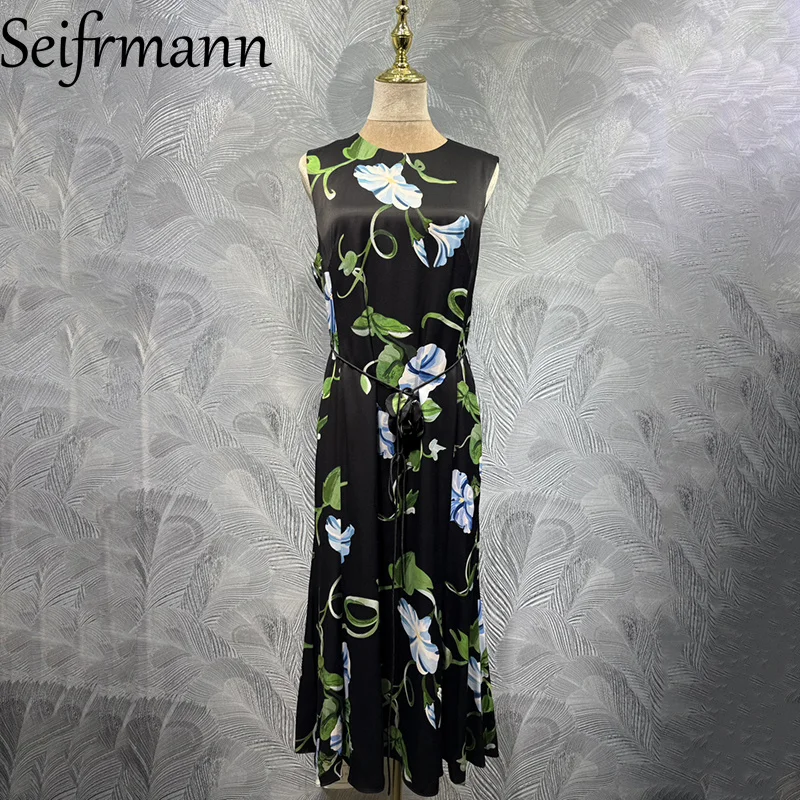 Seifrmann 2026 Summer Women's New Fashionable Round Neck Sleeveless Printed Waist cinching Long Dress
Seifrmann 2026 Summer Women's New Fashionable Round Neck Sleeveless Printed Waist cinching Long Dress