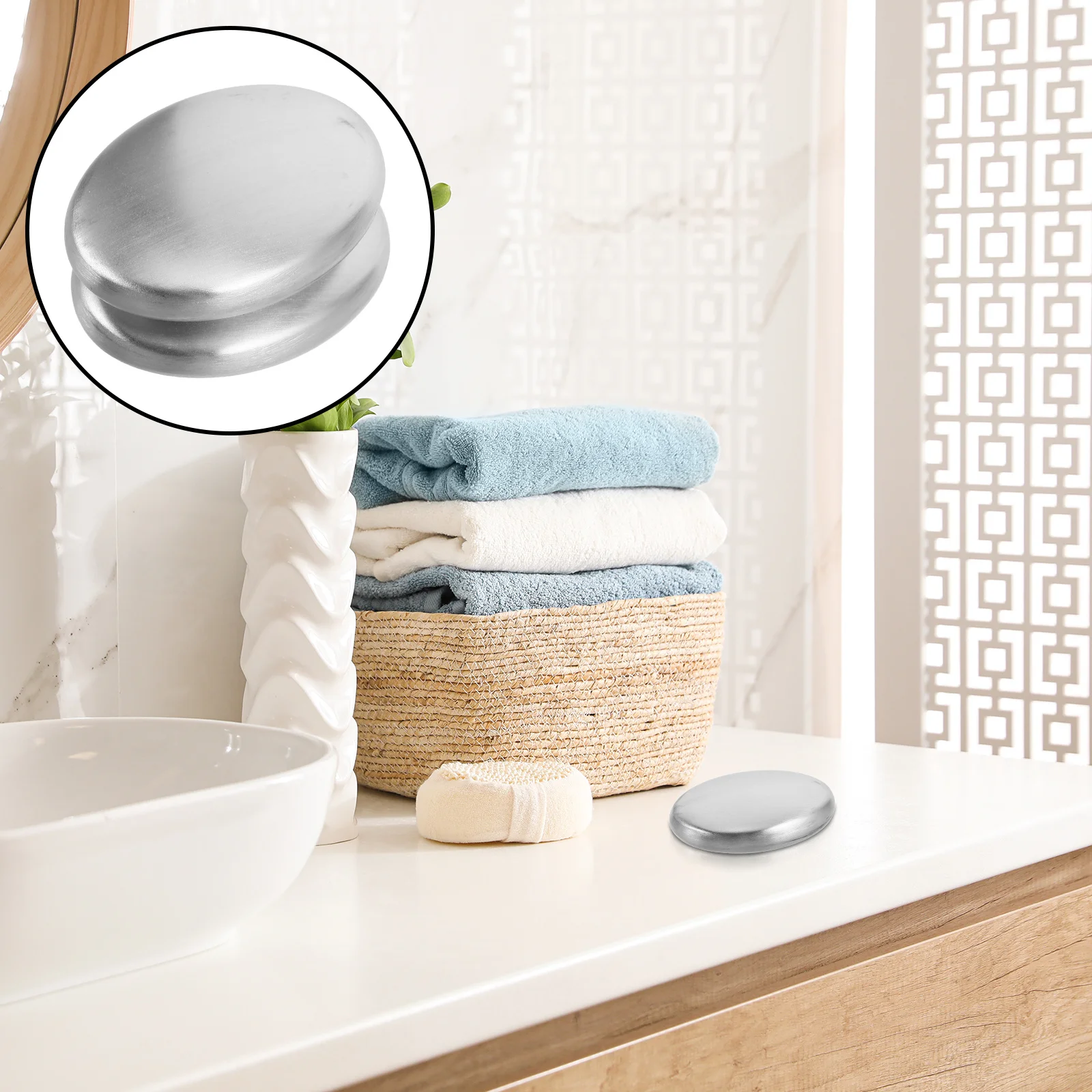 2pcs Stainless Steel Soap Bar Odor Remover For Home Kitchen Hand Cleaning Reusable Metal Soap Bar Household Supplies
2pcs Stainless Steel Soap Bar Odor Remover For Home Kitchen Hand Cleaning Reusable Metal Soap Bar Household Supplies