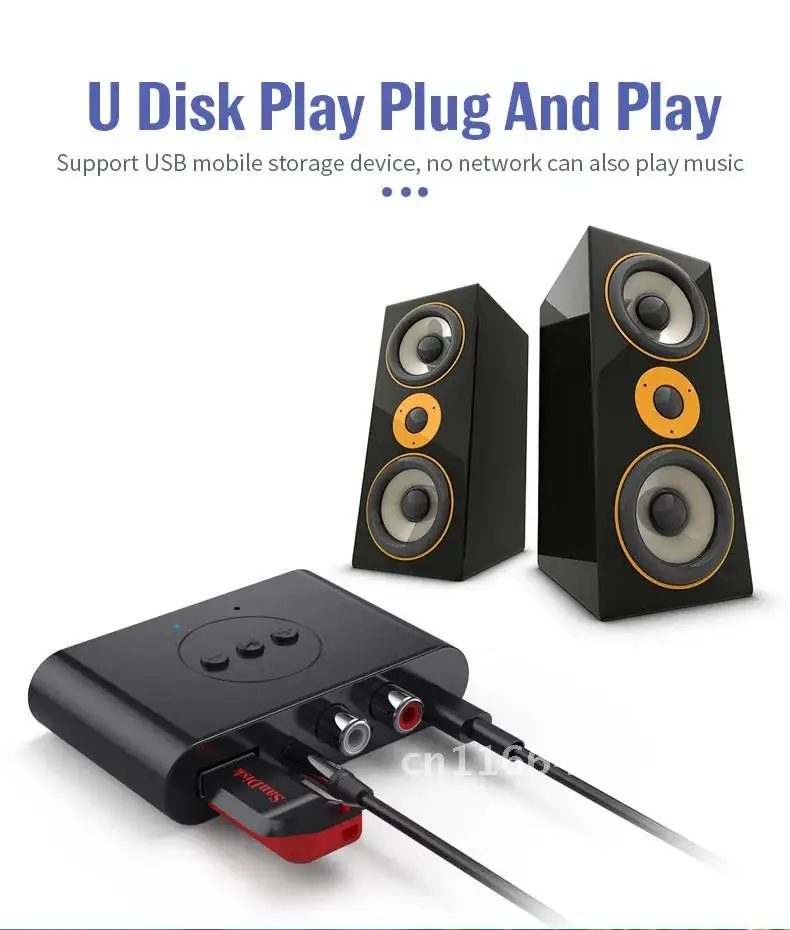 Bluetooth 5.0 Audio Receiver U Disk RCA 3.5mm AUX Jack Stereo Wireless Adapter For Speaker Car Audio Transmitter Handsfree Call
Bluetooth 5.0 Audio Receiver U Disk RCA 3.5mm AUX Jack Stereo Wireless Adapter For Speaker Car Audio Transmitter Handsfree Call