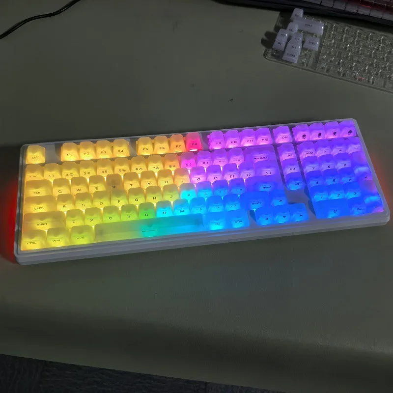 Keycap White fish White Keycap MDA Height Small Full Set 119 Keys Side Engraved Characters PC Translucent Light
Keycap White fish White Keycap MDA Height Small Full Set 119 Keys Side Engraved Characters PC Translucent Light