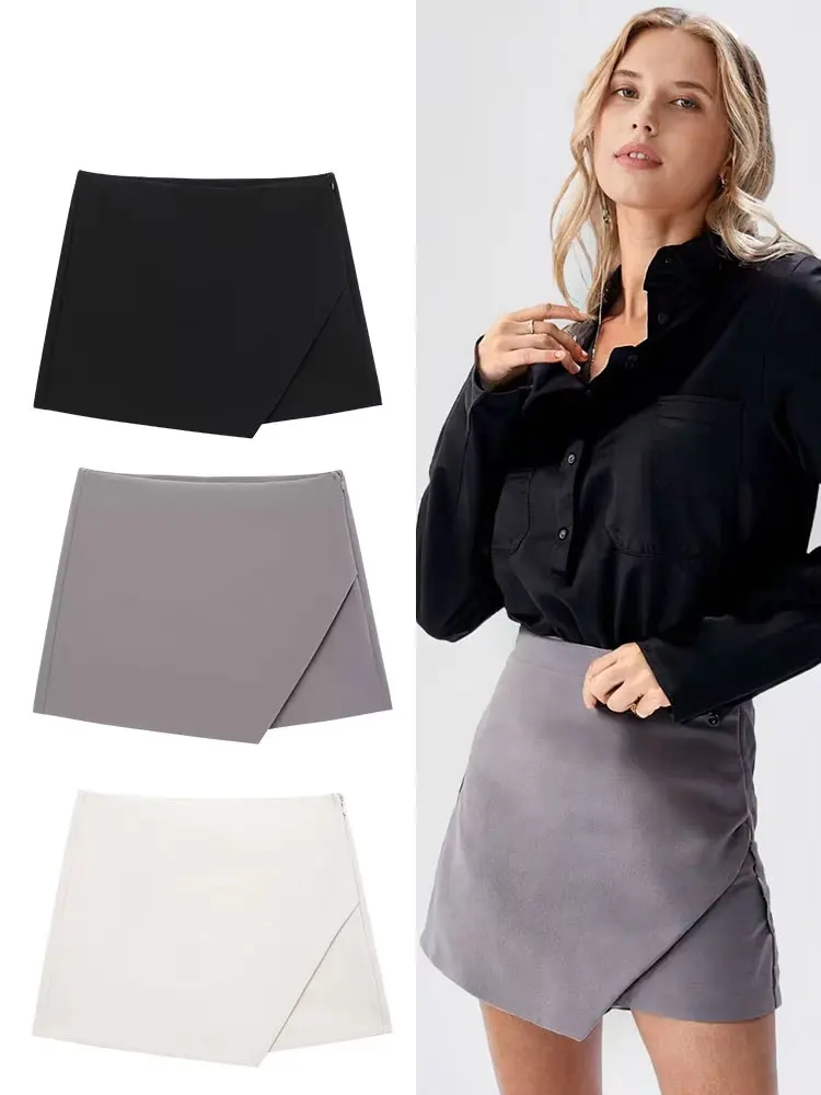 HH 2025 Women's Spring Fashion Elegant Culottes Solid Color High Waist A-line Asymmetric Side Zipper Slim Fashion Skirt Pant
HH 2025 Women's Spring Fashion Elegant Culottes Solid Color High Waist A-line Asymmetric Side Zipper Slim Fashion Skirt Pant