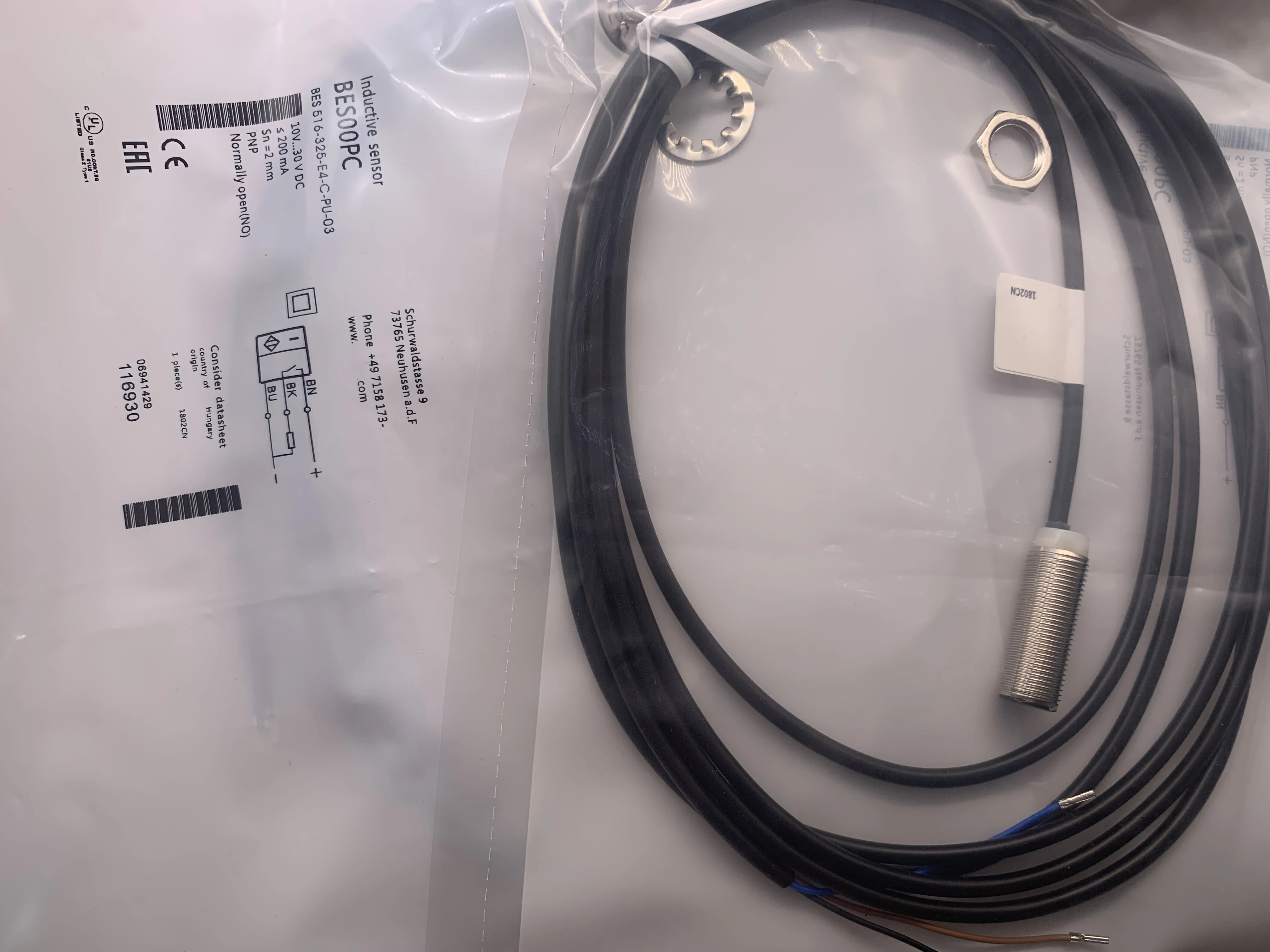 In Stock New Proximity Switch Sensor BES 516-325-E4-C-PU-03 One-year Warranty High Quality Seller
In Stock New Proximity Switch Sensor BES 516-325-E4-C-PU-03 One-year Warranty High Quality Seller