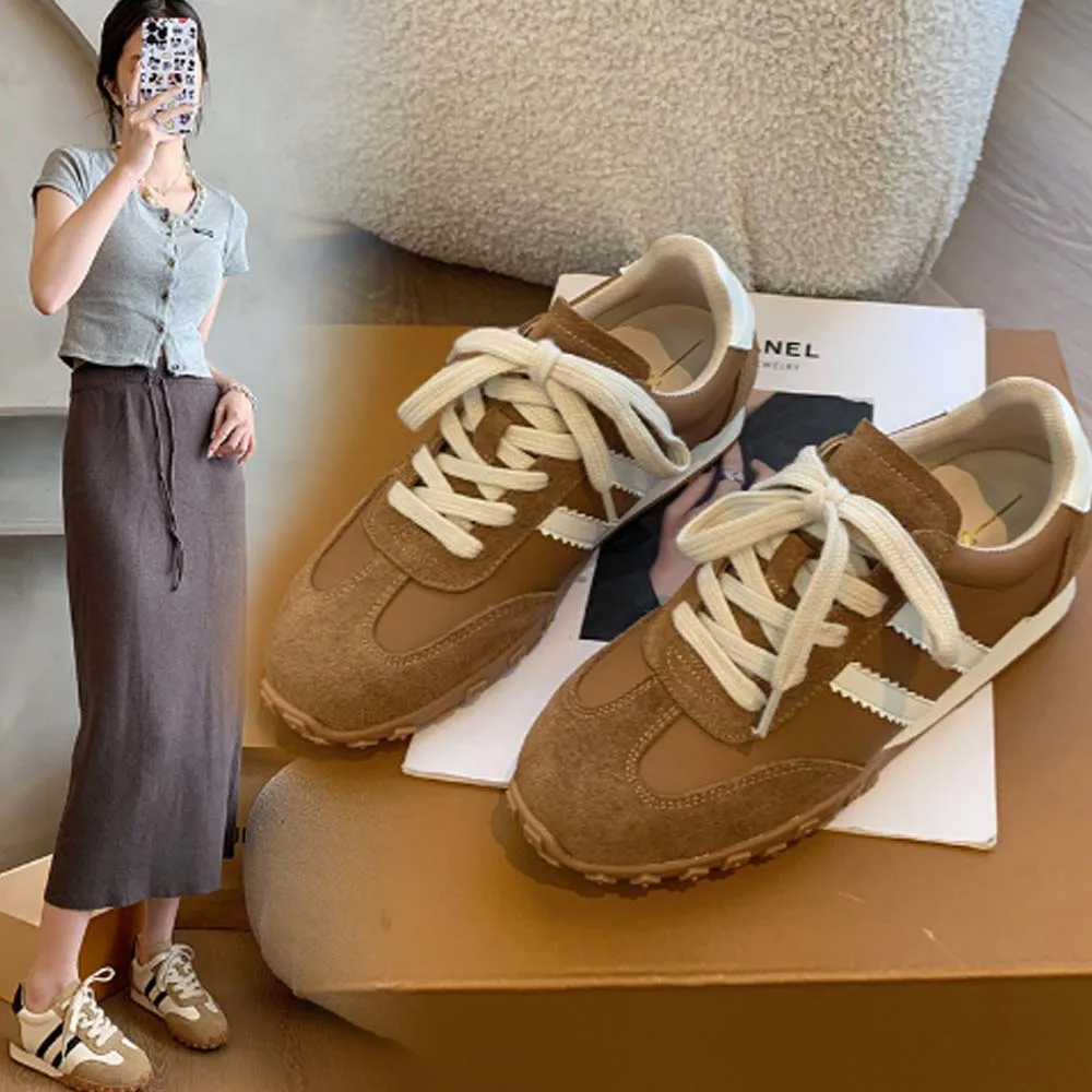 New spring and summer sports shoes for women, red women's shoes, retro German training shoes, and casual sneakers for women
New spring and summer sports shoes for women, red women's shoes, retro German training shoes, and casual sneakers for women