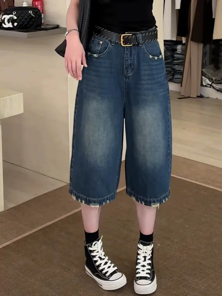 American Retro High Waist Wide Leg Jeans Women Summer Large Size Loose Slim Straight Seven Foot Pants Torn Casual Denim
American Retro High Waist Wide Leg Jeans Women Summer Large Size Loose Slim Straight Seven Foot Pants Torn Casual Denim