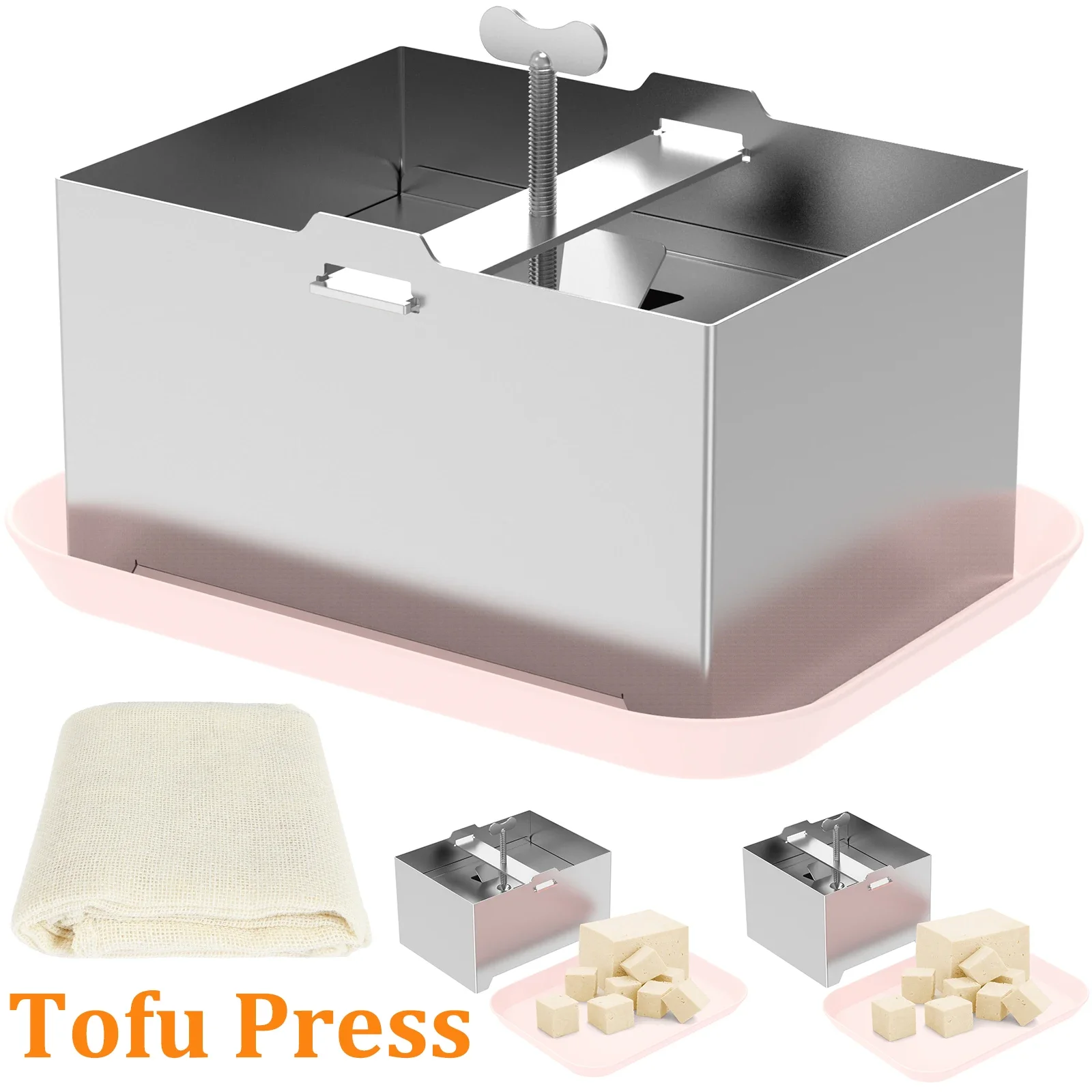 Tofu Press Mould Cheese Making Molds Food Grade Stainless Steel Tofu Maker Press Mold Kit Homemade Tofu Mold Kitchen Tool Set
Tofu Press Mould Cheese Making Molds Food Grade Stainless Steel Tofu Maker Press Mold Kit Homemade Tofu Mold Kitchen Tool Set