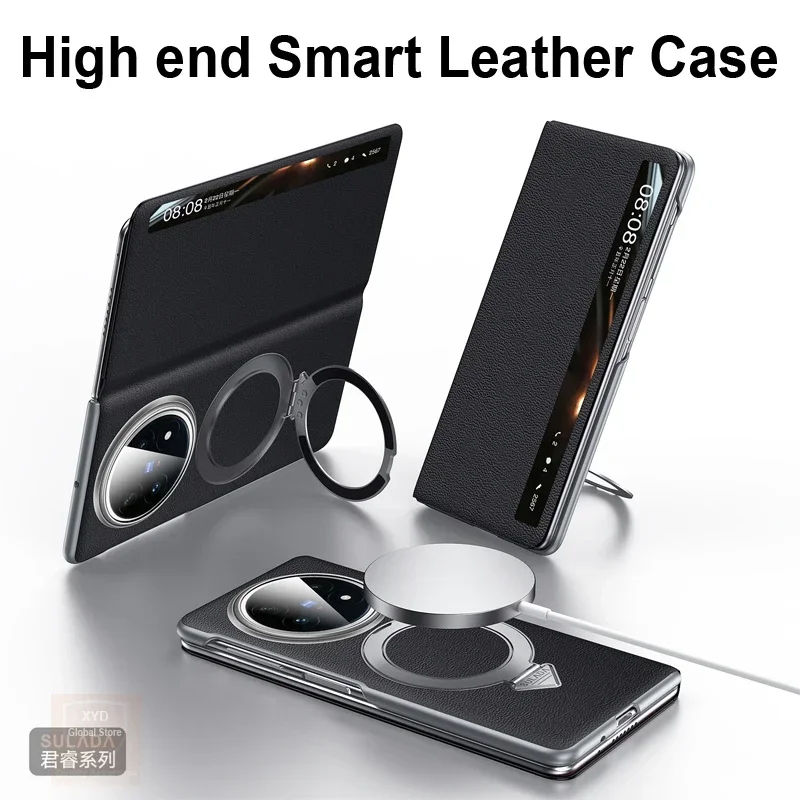 Sulada 360 Degree Rotating Genuine Leather Flip Case for Vivo X Fold 6/X Fold 5 Smart View Phone Cover with Stand Holder
Sulada 360 Degree Rotating Genuine Leather Flip Case for Vivo X Fold 6/X Fold 5 Smart View Phone Cover with Stand Holder