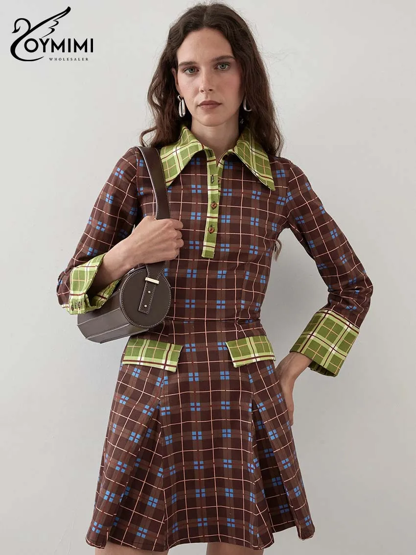 Oymimi Fashion Brown Print Dresses 2025 Woman Elegant Patchwork Wrist Sleeve Dresses Casual Button Pockets Mini Dress Streetwear
Oymimi Fashion Brown Print Dresses 2025 Woman Elegant Patchwork Wrist Sleeve Dresses Casual Button Pockets Mini Dress Streetwear