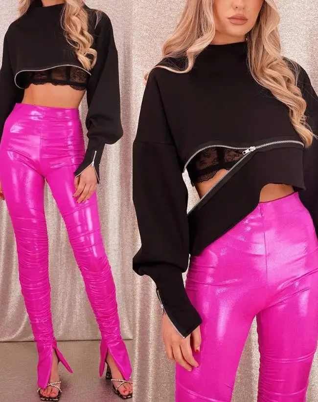 Women's casual and fashionable standing neck long sleeved summer 2024 zipper design lantern sleeves detachable hem sportswear
Women's casual and fashionable standing neck long sleeved summer 2024 zipper design lantern sleeves detachable hem sportswear