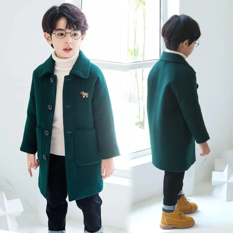 Boys Woolen Coat 2023 Autumn New Plus Cotton Solid Turn Collar Fashion Long Outerwear Kids Clothes Children'S Wool & Blends
Boys Woolen Coat 2023 Autumn New Plus Cotton Solid Turn Collar Fashion Long Outerwear Kids Clothes Children'S Wool & Blends
