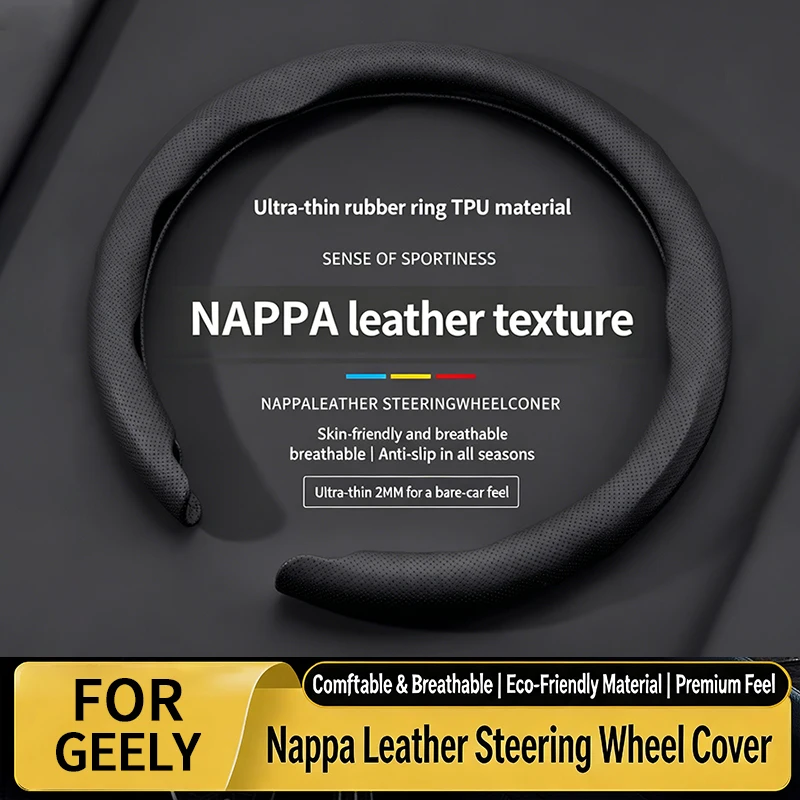 For Geely Coolray Emgrand Cityray TPU Nappa Leather Ultra-Thin Steering Wheel Cover Wear-Resistant Car Accessory
For Geely Coolray Emgrand Cityray TPU Nappa Leather Ultra-Thin Steering Wheel Cover Wear-Resistant Car Accessory