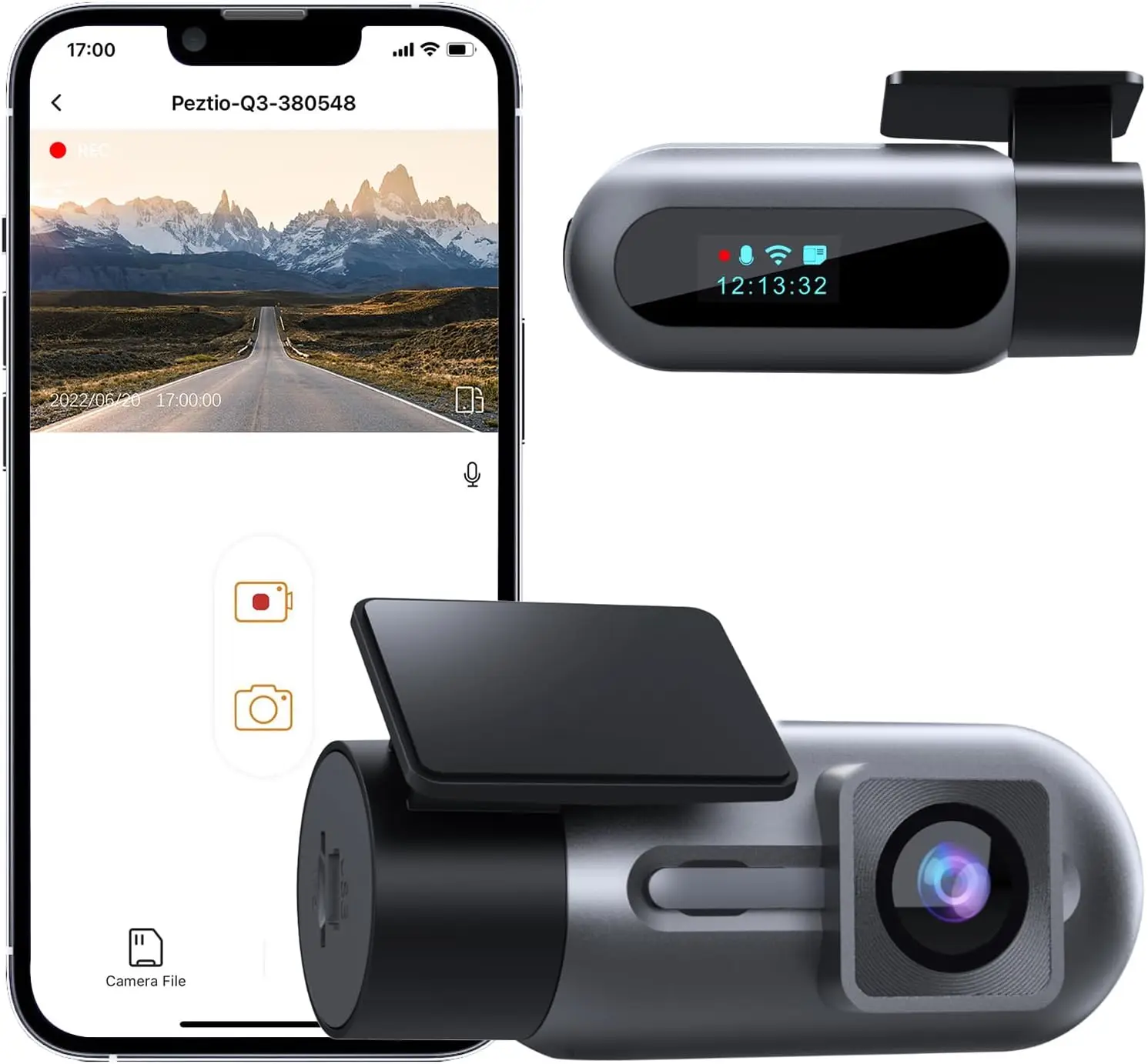 FHD 1080P Car Camera with Night Vision, Parking Mode, Loop Recording, G-Sensor, APP Control, Supports 128GB
FHD 1080P Car Camera with Night Vision, Parking Mode, Loop Recording, G-Sensor, APP Control, Supports 128GB