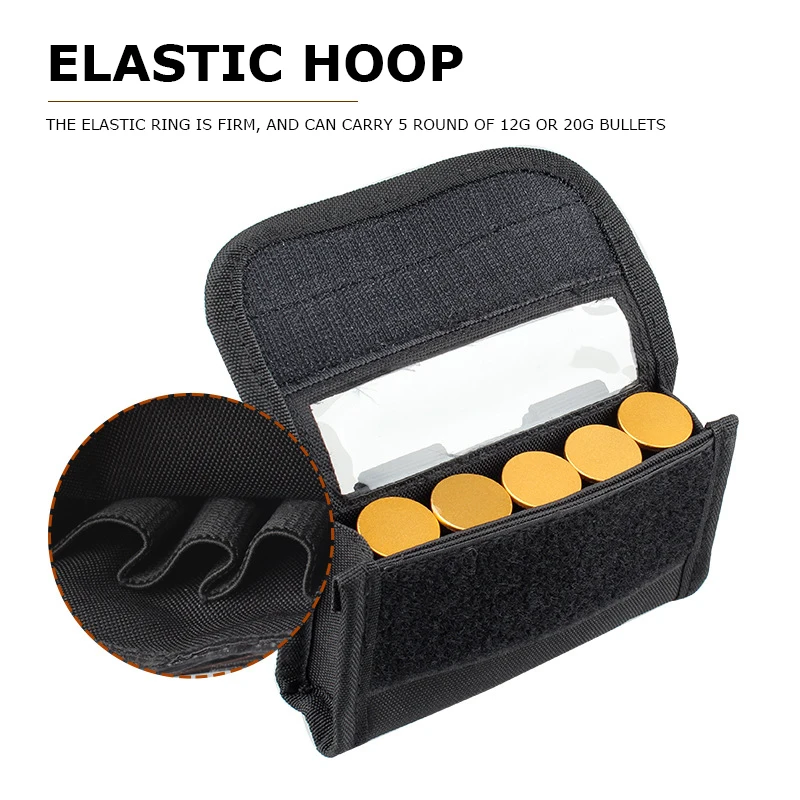 Tactical Molle 5 Round Shotgun Shell Reload Holder 12Gauge 20GA Pouch Carrier Cartridge Holder Hunting Paintball equipment
Tactical Molle 5 Round Shotgun Shell Reload Holder 12Gauge 20GA Pouch Carrier Cartridge Holder Hunting Paintball equipment