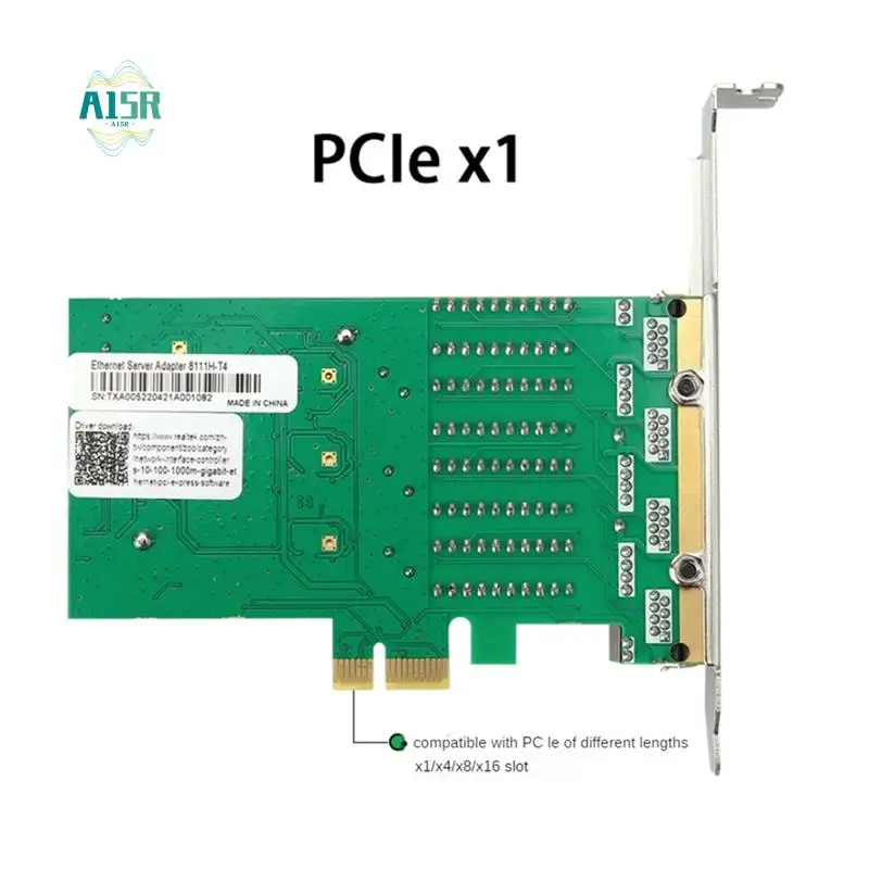 A15R -4 Port Network Card PCI Express X1 To RJ45 RTL8111H Chip 10/100/1000Mbps Gigabit Ethernet Lan Card For PC Desktop
A15R -4 Port Network Card PCI Express X1 To RJ45 RTL8111H Chip 10/100/1000Mbps Gigabit Ethernet Lan Card For PC Desktop