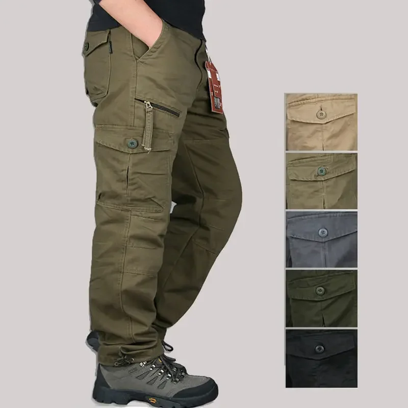 Men's Cotton Cargo Pants Spring Autumn Casual Multi Pockets Long Trousers For Men Straight Slacks Tactical Work Wear Pants Man
Men's Cotton Cargo Pants Spring Autumn Casual Multi Pockets Long Trousers For Men Straight Slacks Tactical Work Wear Pants Man