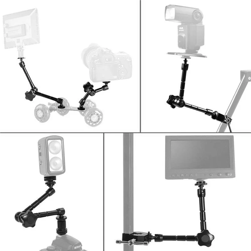 【Sleek Design】4X Magic Arm With Super Clamp 11 Inch Articulating Friction Crab Clamp With 1/4 Inch And 3/8 Inch Thread For Dslr
【Sleek Design】4X Magic Arm With Super Clamp 11 Inch Articulating Friction Crab Clamp With 1/4 Inch And 3/8 Inch Thread For Dslr