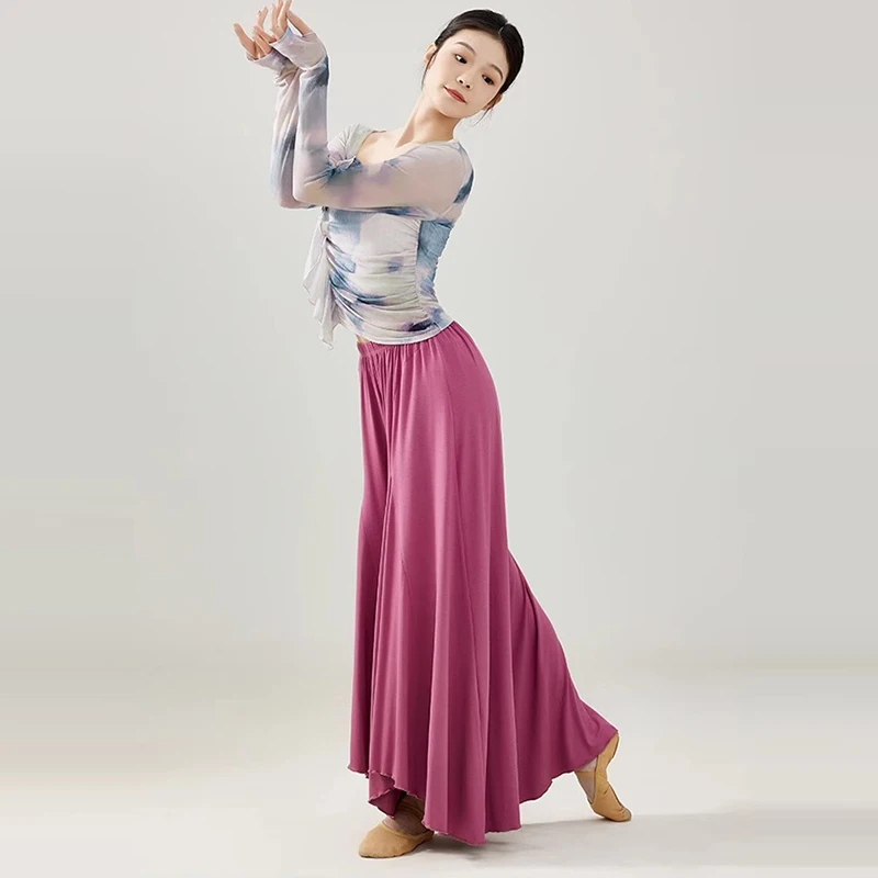 Soft Breathable Yoga Trousers With Elastic Waist Chinese Classical Dance Wide Leg Dance Pants For Women Practice Performance New
Soft Breathable Yoga Trousers With Elastic Waist Chinese Classical Dance Wide Leg Dance Pants For Women Practice Performance New
