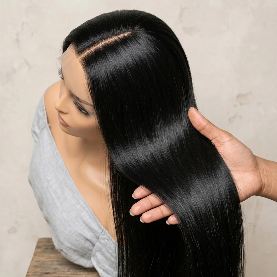 Premium 40 Inch Extra Long 250% Density Natural Black 13x4 HD Lace Frontal Bone Straight Silky Smooth 13x6 Remy Human Hair Wigs Pre Plucked Hairline Invisible Bleached Knots Wear and Go 5x5 Glueless Closure Thick Ends
Premium 40 Inch Extra Long 250% Density Natural Black 13x4 HD Lace Frontal Bone Straight Silky Smooth 13x6 Remy Human Hair Wigs Pre Plucked Hairline Invisible Bleached Knots Wear and Go 5x5 Glueless Closure Thick Ends