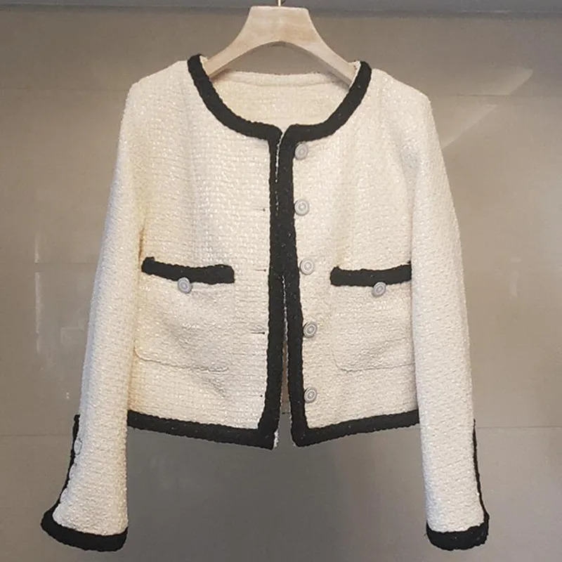 French small fragrance Tweed Short Jacket Women Vintage Elegant OL Single-Breasted Slim Coat Outwear f122
French small fragrance Tweed Short Jacket Women Vintage Elegant OL Single-Breasted Slim Coat Outwear f122