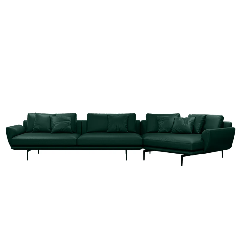 Leather sofa first layer cowhide Italian light luxury living room special-shaped corner small apartment straight row dark green
Leather sofa first layer cowhide Italian light luxury living room special-shaped corner small apartment straight row dark green