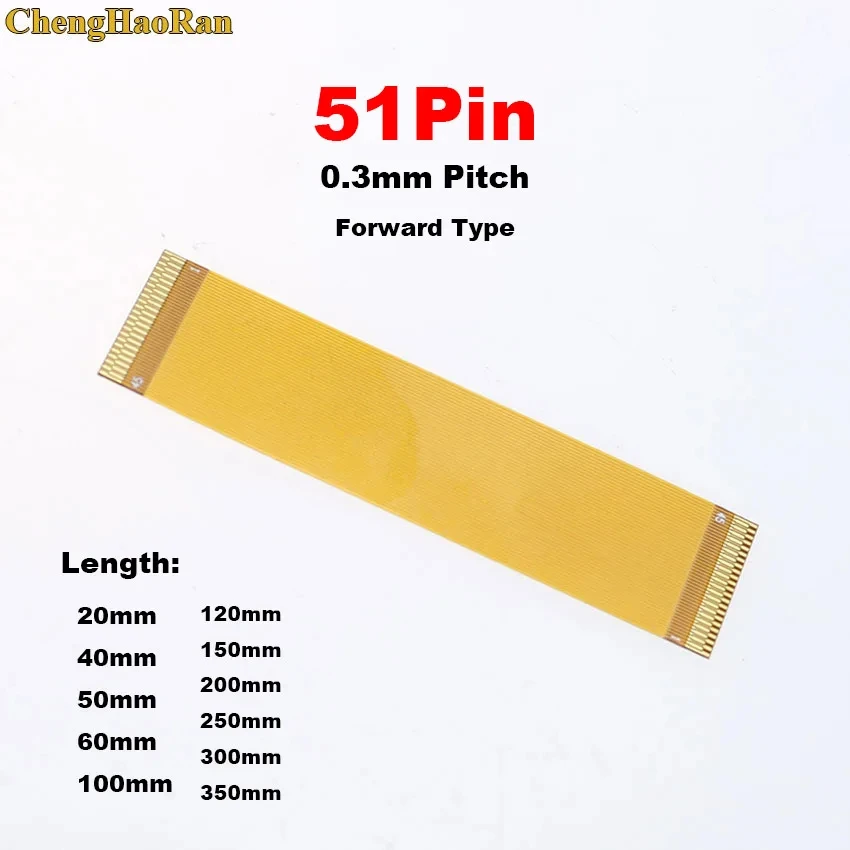 1pcs 51P Forward Direction 51Pin 0.3mm Pitch FFC FPC Flexible Flat Cable Same Direction length 20 40 50 60 100 120 150 200 250mm
1pcs 51P Forward Direction 51Pin 0.3mm Pitch FFC FPC Flexible Flat Cable Same Direction length 20 40 50 60 100 120 150 200 250mm