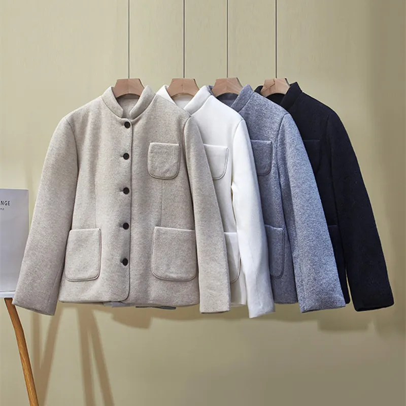 Женский зимний новый пуховик с воротником, свободный карман на пуговицах, теплая кашемировая куртка на гусином пуху 
Женский зимний новый пуховик с воротником, свободный карман на пуговицах, теплая кашемировая куртка на гусином пуху