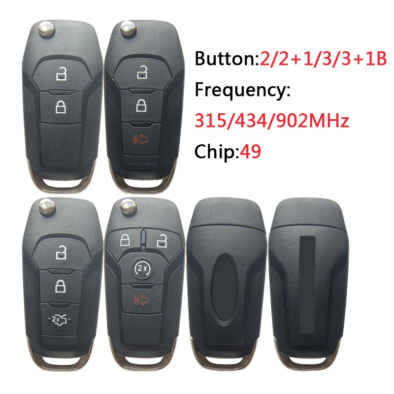 TXK018018 315/434/902MHz для Ford Bronco Flip Remote Key 49 Chip FCCID N5F-A08TAA
TXK018018 315/434/902MHz для Ford Bronco Flip Remote Key 49 Chip FCCID N5F-A08TAA