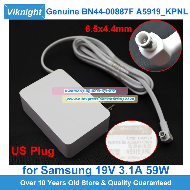 Оригинальный адаптер US Plug 19 В 3,1 А 59 Вт A5919_KPNL BN44-00887E, зарядное устройство для Samsung C24FG73FQU C32F391FWN Q70R LU32R590CW S34J550W
Оригинальный адаптер US Plug 19 В 3,1 А 59 Вт A5919_KPNL BN44-00887E, зарядное устройство для Samsung C24FG73FQU C32F391FWN Q70R LU32R590CW S34J550W