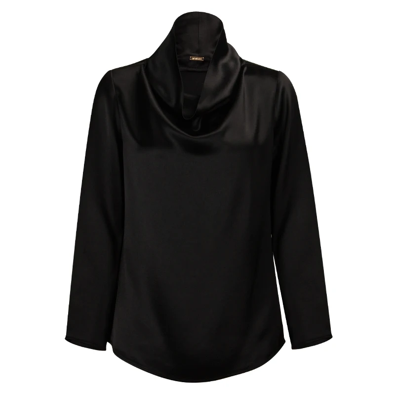 MOMANCE Long Sve Acetate Satin irt Simple High Collar Draped Collar Top Women's Faion Summer Regular Fit Pure Color
MOMANCE Long Sve Acetate Satin irt Simple High Collar Draped Collar Top Women's Faion Summer Regular Fit Pure Color