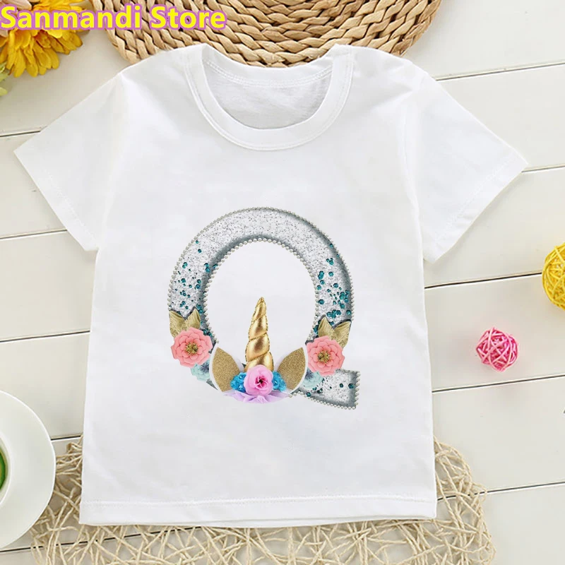 26 Alphabet Letter flowers Unicorn Print Tshirt Kids Clothes Kawaii Flower Summer Tops Girls Harajuku Shirt Children'S Clothing
26 Alphabet Letter flowers Unicorn Print Tshirt Kids Clothes Kawaii Flower Summer Tops Girls Harajuku Shirt Children'S Clothing