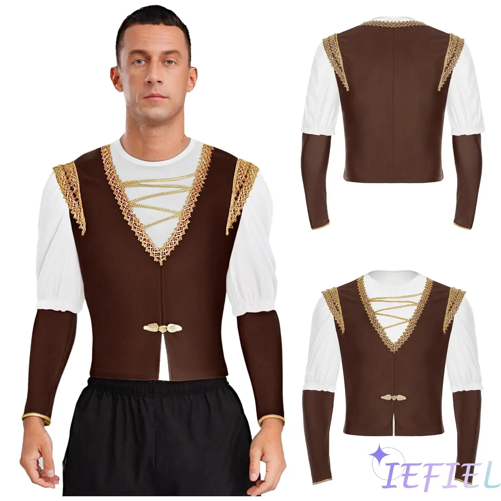 Men's Elegant Prince Attire – Half-Sleeve Velvet Performance Top with Removable Sleeves for Halloween Cosplay & Fantasy Events
Men's Elegant Prince Attire – Half-Sleeve Velvet Performance Top with Removable Sleeves for Halloween Cosplay & Fantasy Events