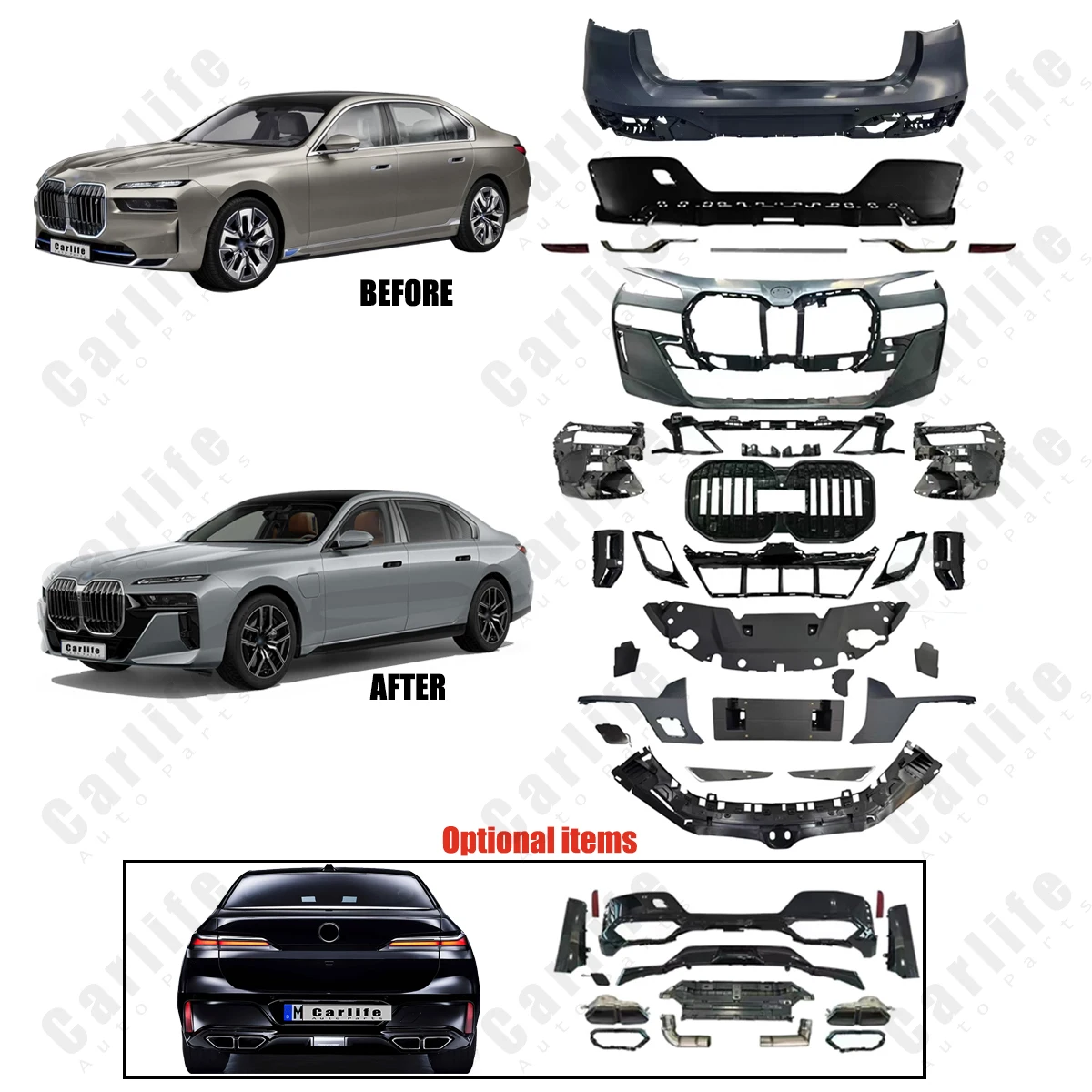New Super Cool Modified Bumpers Body Kit for BMW 7 Series G70 2023-2025 Change to M760 LCI Style With Optional.
New Super Cool Modified Bumpers Body Kit for BMW 7 Series G70 2023-2025 Change to M760 LCI Style With Optional.