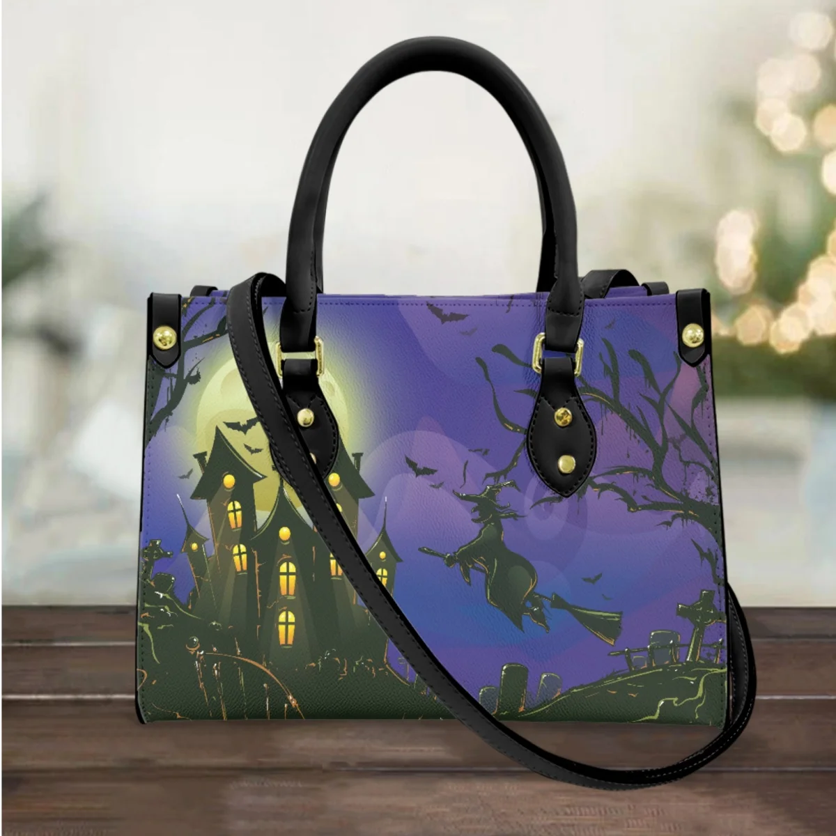 FORUDESIGNS Women's Shopping Bags Moon Ghost Design Female Leather Handbags Personality Ladies Tote Bags Happy Halloween
FORUDESIGNS Women's Shopping Bags Moon Ghost Design Female Leather Handbags Personality Ladies Tote Bags Happy Halloween