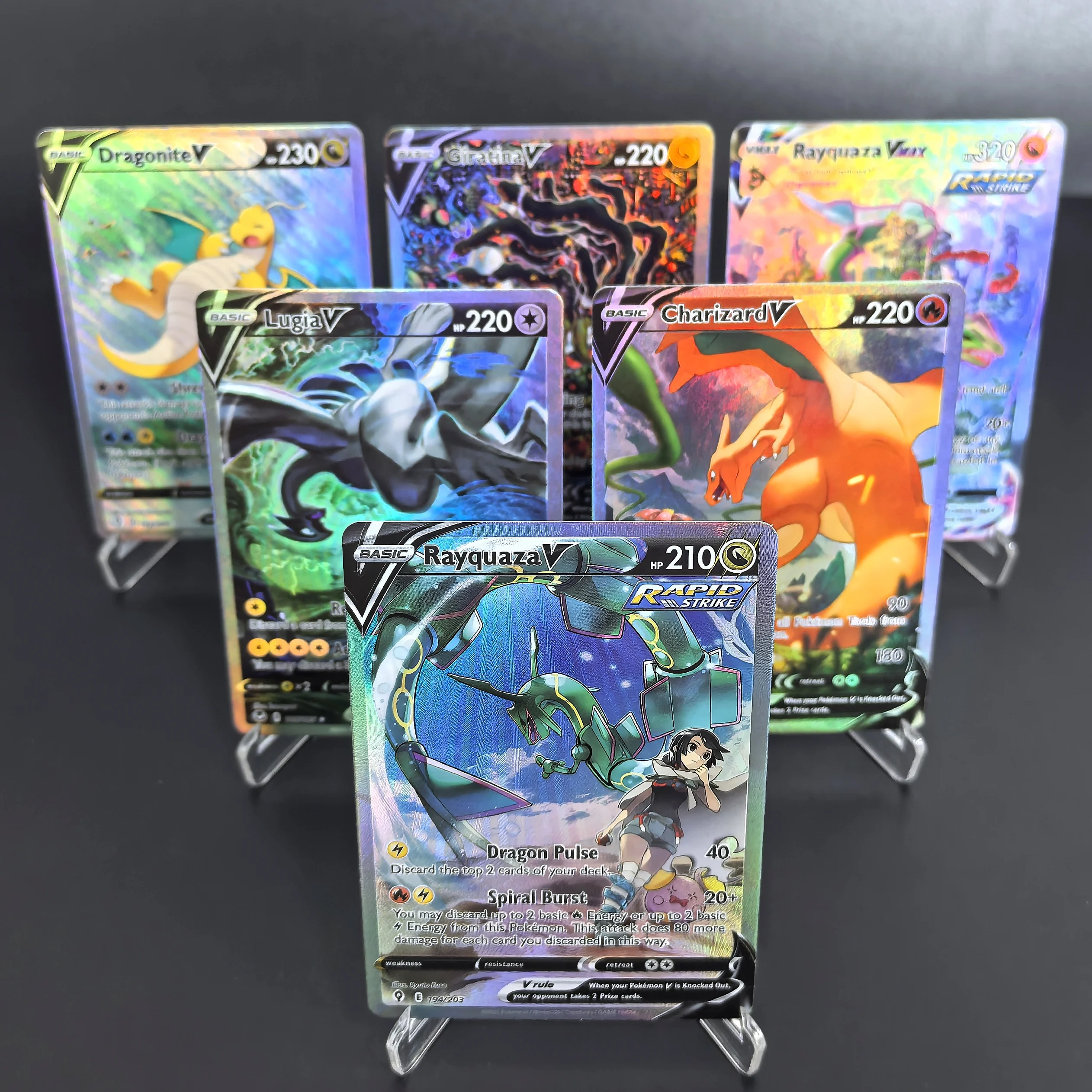 Коллекционные карты «сделай сам» PTCG Pokemon Charizard Lugia Machamp Rayquaza Giratina V VMAX RARE, самодельная игра, аниме-карты, подарочные игрушки 
Коллекционные карты «сделай сам» PTCG Pokemon Charizard Lugia Machamp Rayquaza Giratina V VMAX RARE, самодельная игра, аниме-карты, подарочные игрушки