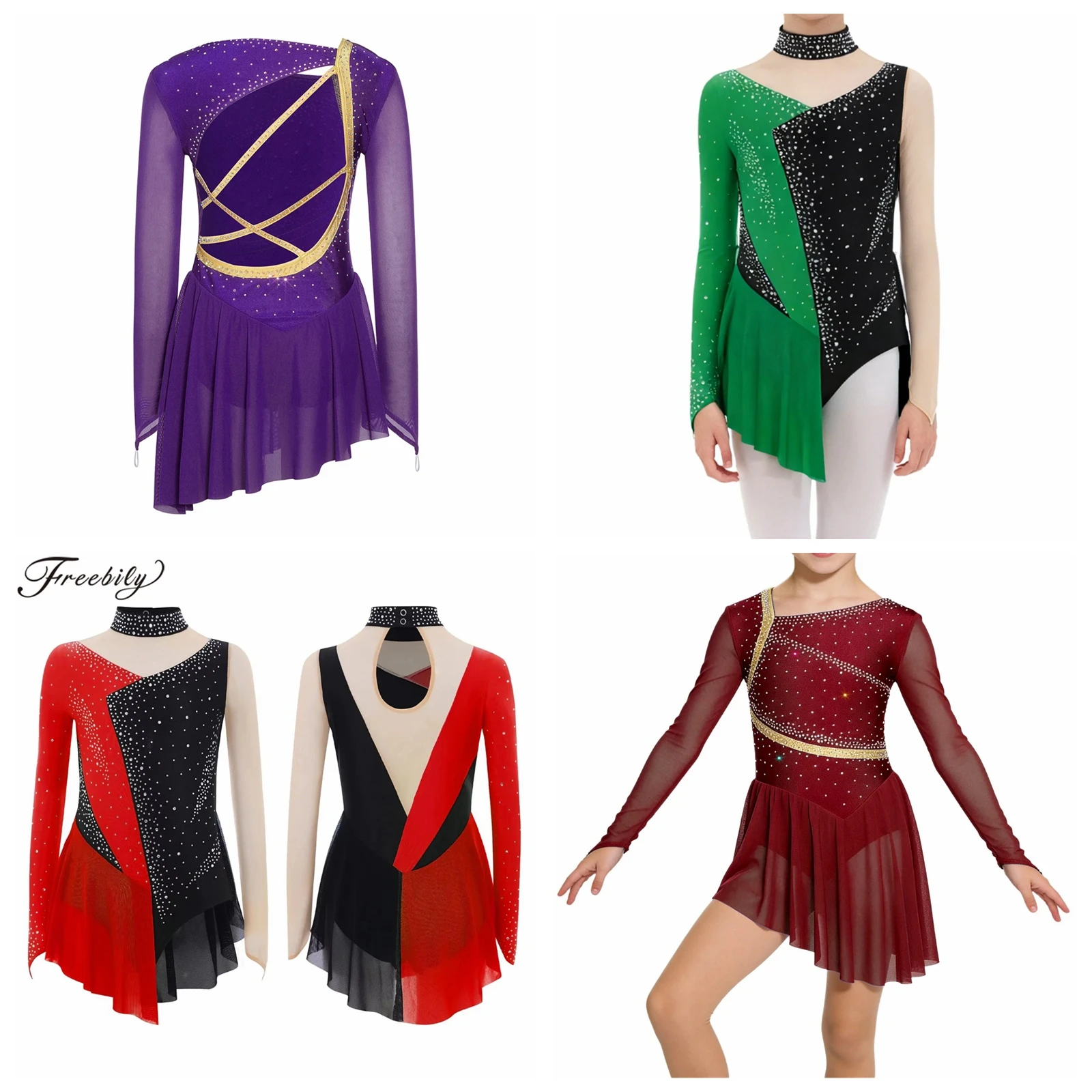 Girls Artistic Figure Skating Ballet Dress Kids Rhinestones Gymnastics Skirted Dance Leotard Lyrical Dance Performance Costume
Girls Artistic Figure Skating Ballet Dress Kids Rhinestones Gymnastics Skirted Dance Leotard Lyrical Dance Performance Costume