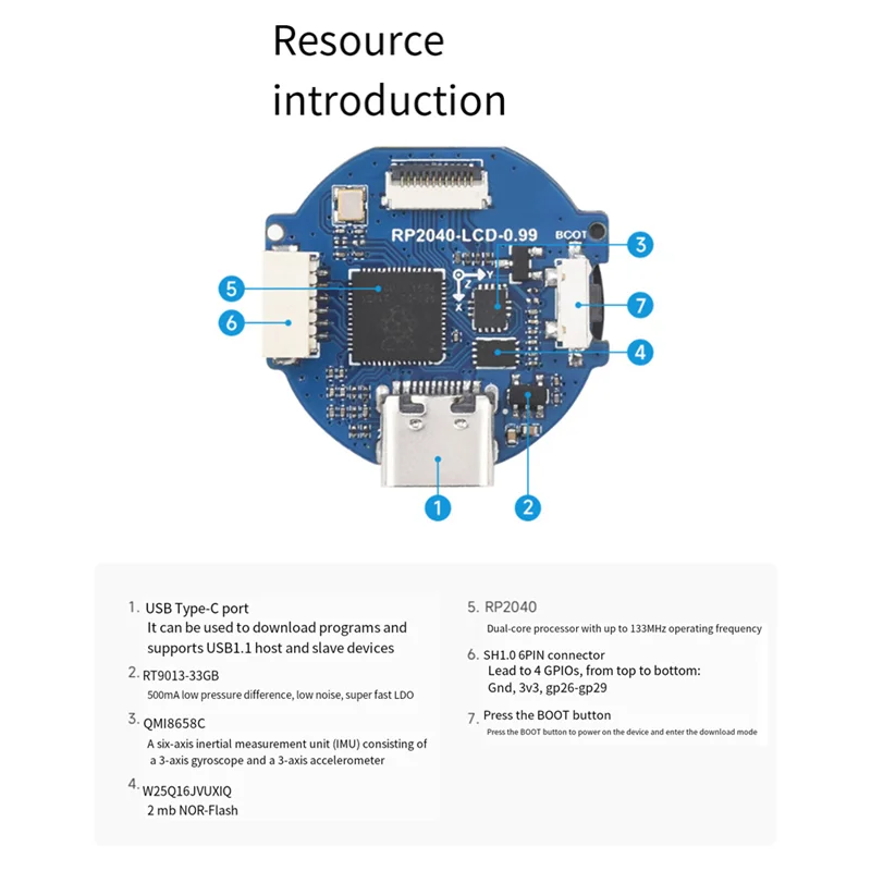 A40Z-RP2040 Microcontroller MCU Board 0.99Inch Round LCD Display Gyro Sensor 65K Color Accelerometer CNC Metal Case
A40Z-RP2040 Microcontroller MCU Board 0.99Inch Round LCD Display Gyro Sensor 65K Color Accelerometer CNC Metal Case