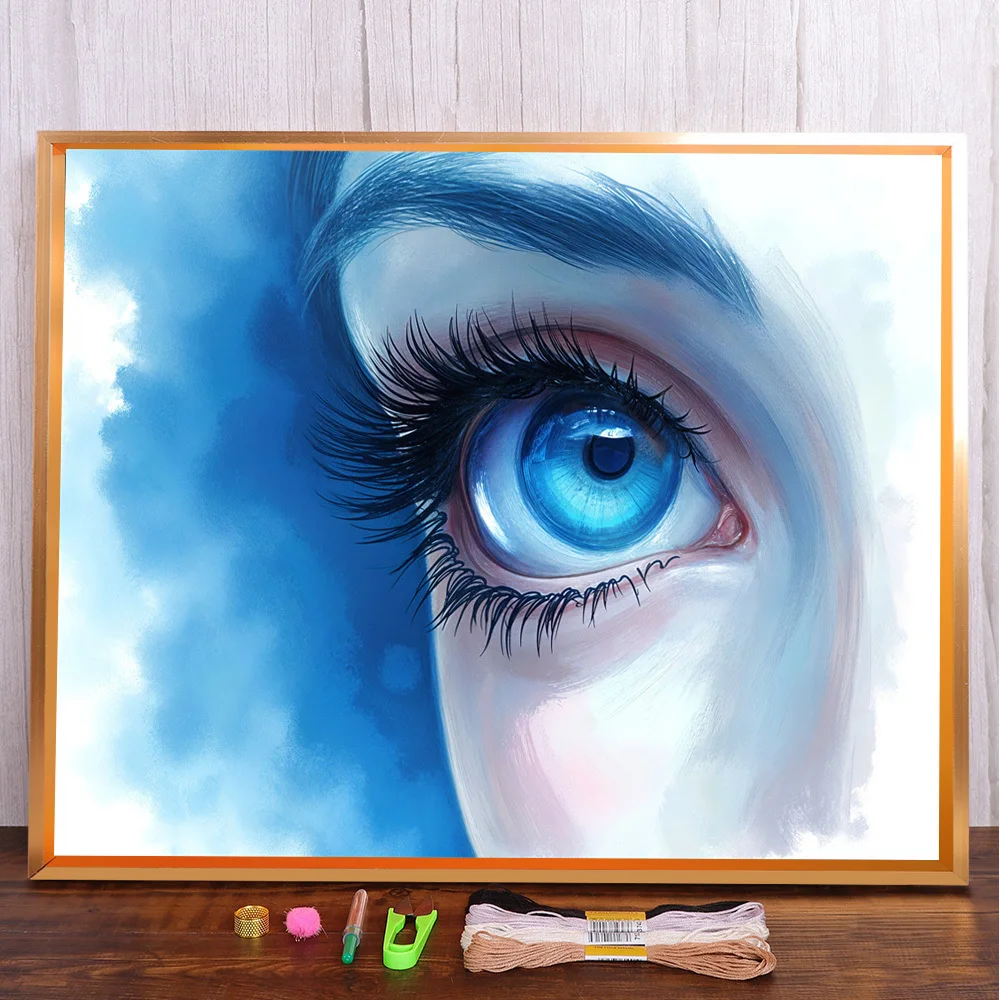 Scenery Blue Eye Pre-Printed 11CT Cross Stitch Complete Kit DIY Embroidery Handmade Sewing Painting Hobby Gift Floss Needle
Scenery Blue Eye Pre-Printed 11CT Cross Stitch Complete Kit DIY Embroidery Handmade Sewing Painting Hobby Gift Floss Needle