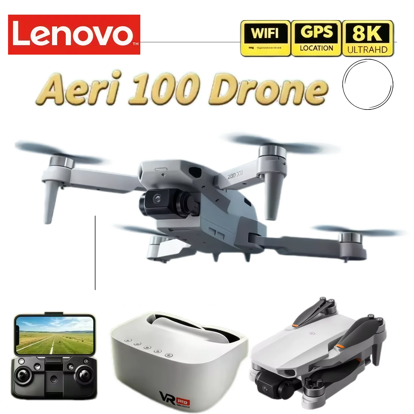 Lenovo with Screen Aeri100VR 8K Drone Quadcopter Remote Control Professional RC Helicopter Outdoor Flight Camera Stable Flight
Lenovo with Screen Aeri100VR 8K Drone Quadcopter Remote Control Professional RC Helicopter Outdoor Flight Camera Stable Flight