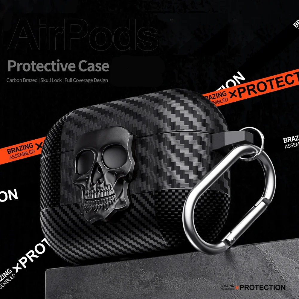Earphone Protector Case for Airpods Pro 2 3 4 ANC Cover with Carabiner Rotating Skull Secure Lock Clip New Headphone Cases
Earphone Protector Case for Airpods Pro 2 3 4 ANC Cover with Carabiner Rotating Skull Secure Lock Clip New Headphone Cases
