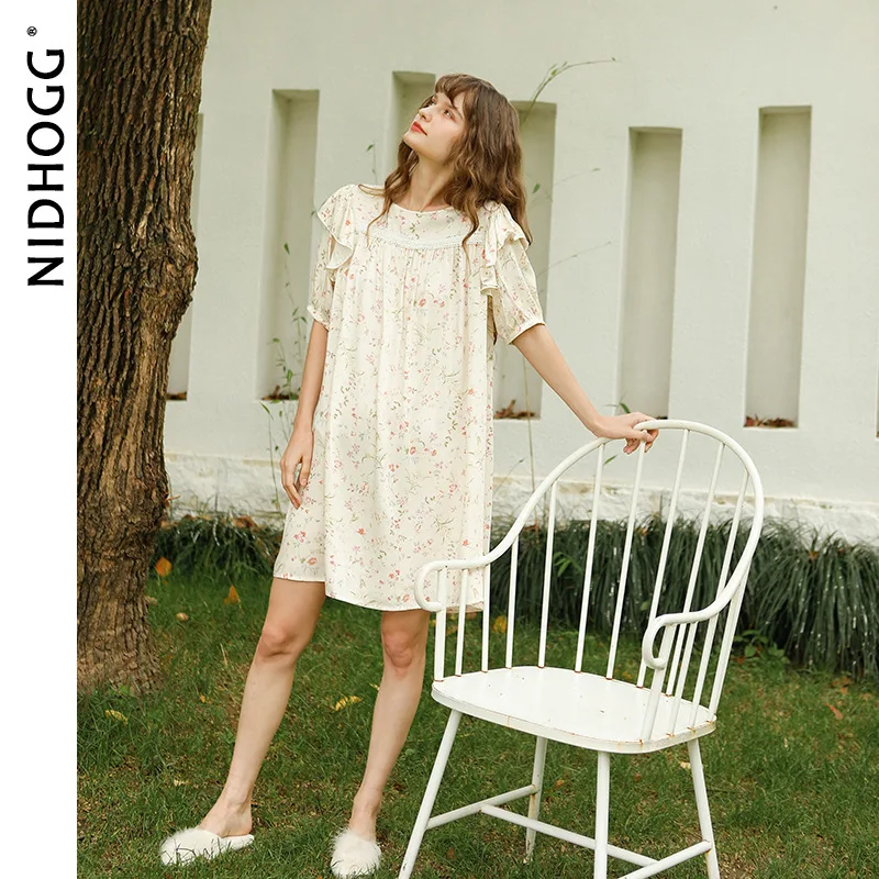 French Vintage Floral Sleep Dress Women Summer Short Sleeve Lace Nightgown Princess Ruffle Fairy Homewear Loose Sleepshirt
French Vintage Floral Sleep Dress Women Summer Short Sleeve Lace Nightgown Princess Ruffle Fairy Homewear Loose Sleepshirt