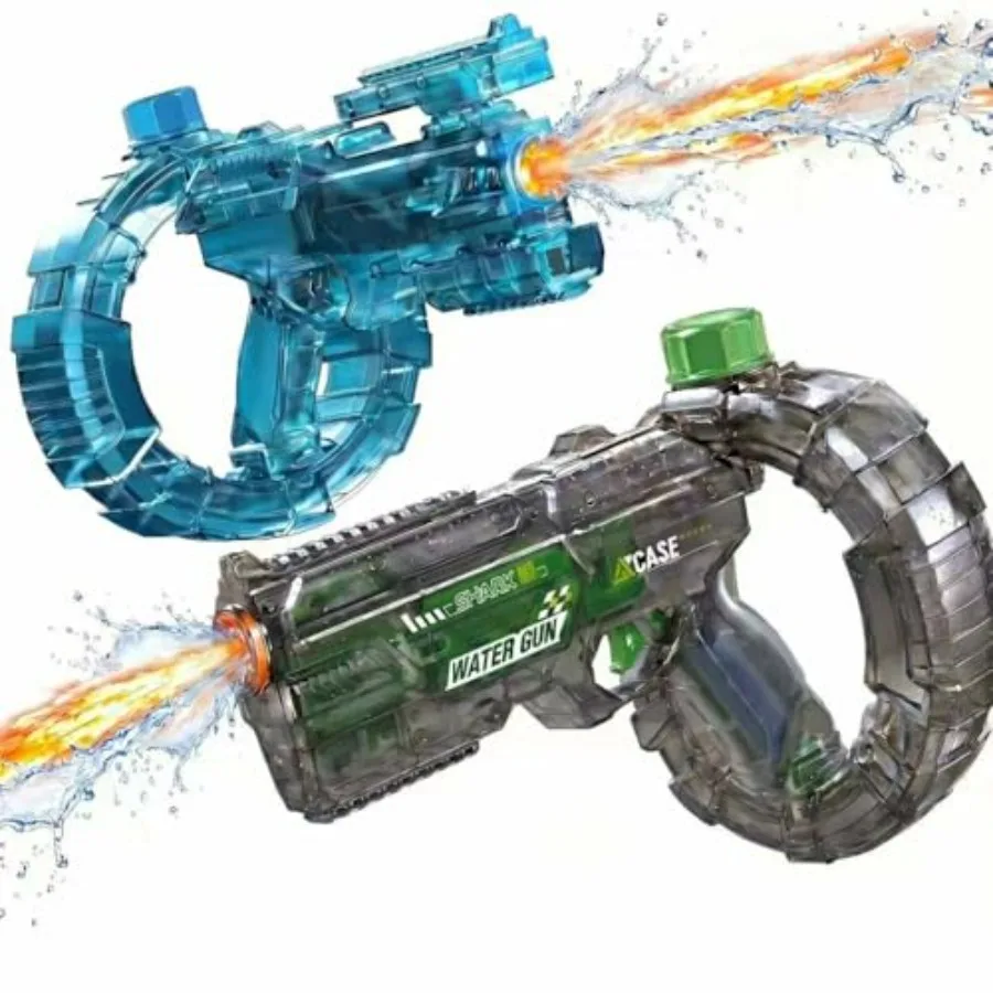 Outdoor water play: ABS plastic, green+blue, 2-pack transformable electric water blaster with strobe/LED lights, large capacity
Outdoor water play: ABS plastic, green+blue, 2-pack transformable electric water blaster with strobe/LED lights, large capacity