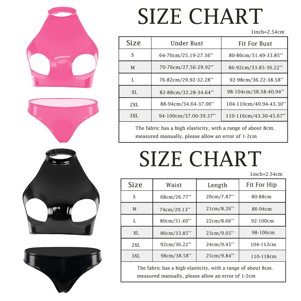 Женские бюстгальтеры без чашек + трусики с низкой посадкой, однотонные комплекты нижнего белья из глянцевой кожи из ПВХ, сексуальный бюстгальтер с трусами 
Женские бюстгальтеры без чашек + трусики с низкой посадкой, однотонные комплекты нижнего белья из глянцевой кожи из ПВХ, сексуальный бюстгальтер с трусами