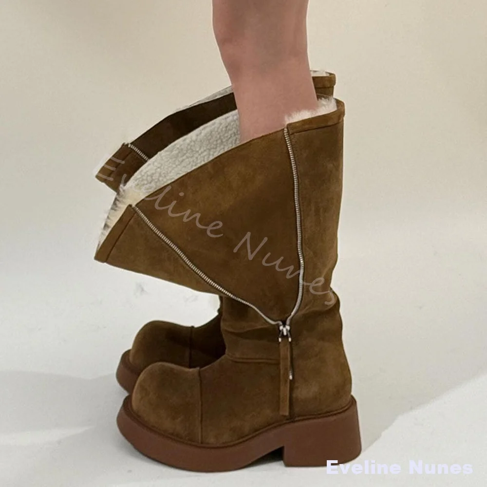 Зимние сапоги на толстой подошве с большой трубкой, женские ветрозащитные морозостойкие сапоги до колена на массивном каблуке с боковой молнией, новые зимние теплые сапоги
Зимние сапоги на толстой подошве с большой трубкой, женские ветрозащитные морозостойкие сапоги до колена на массивном каблуке с боковой молнией, новые зимние теплые сапоги