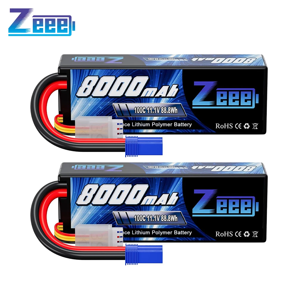 Zeee Lipo 3S 8000mAh Battery 11.1V 100C Hardcase with EC5 Plug for RC Cars Buggy Truggy FPV Drone Racing Hobbies Model Parts
Zeee Lipo 3S 8000mAh Battery 11.1V 100C Hardcase with EC5 Plug for RC Cars Buggy Truggy FPV Drone Racing Hobbies Model Parts