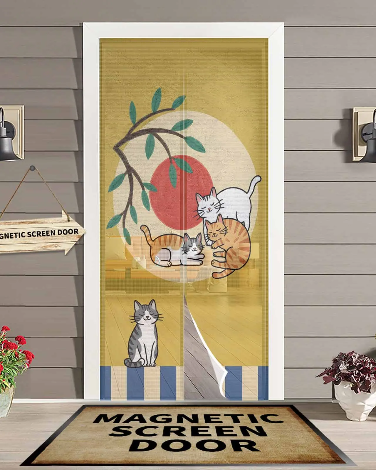 Cat Cute Stripes Harmony Magnetic Door Curtain Living Room Bedroom Home Anti-mosquito Screen Door Curtain
Cat Cute Stripes Harmony Magnetic Door Curtain Living Room Bedroom Home Anti-mosquito Screen Door Curtain