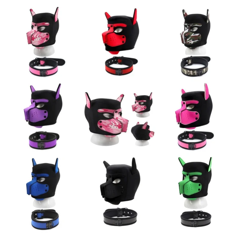 Exotic Costumes Puppy Cosplay Unisex Open Mouth Full Face Fetish Head Hood With Collar Halloween Party Dog Role Play Adults Mask
Exotic Costumes Puppy Cosplay Unisex Open Mouth Full Face Fetish Head Hood With Collar Halloween Party Dog Role Play Adults Mask