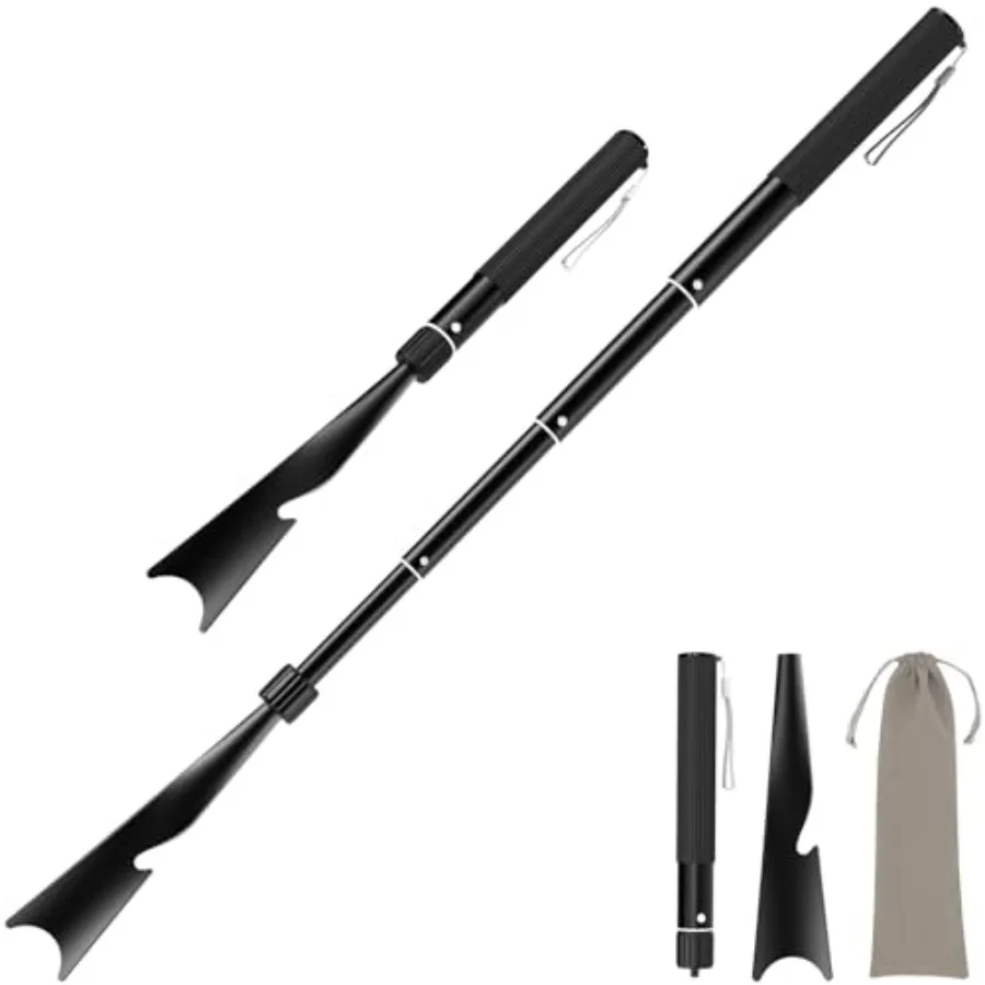 Shoe Horn Long Handle, 16.9"-37.4" Telescopic and Detachable Shoe Horn with Pants Hook and Sock Assist, Adjustable Long Handle
Shoe Horn Long Handle, 16.9"-37.4" Telescopic and Detachable Shoe Horn with Pants Hook and Sock Assist, Adjustable Long Handle